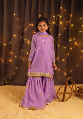 Lilac Dreams - Embroidered Gharara Set