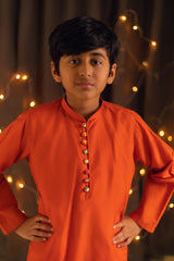 Tangy Orange - Kurta Pajama