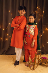 Tangy Orange - Kurta Pajama