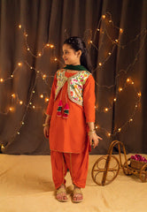 Tangy Orange - Dhoti / Tulip Pant Set